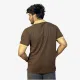 Men's Brown Cotton Polo T-Shirt with Beige Collar | Classic Casual Half Sleeve Tee